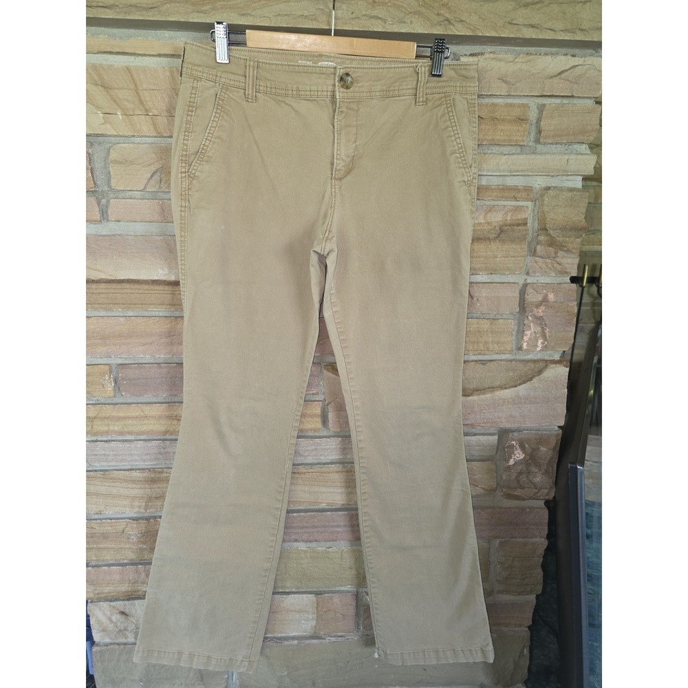 Old Navy Boot Cut Pants Womens 10 Long Khaki Tan Stretch Career Casual